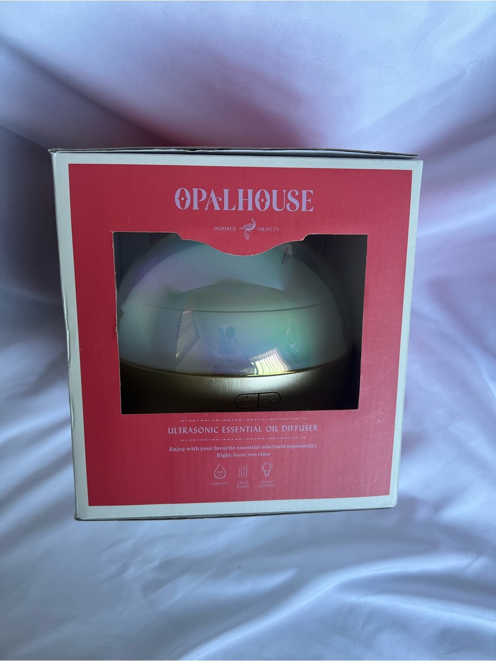 Opalhouse Iridescent White and Gold Ultrasonic Essential Oil Diffuser